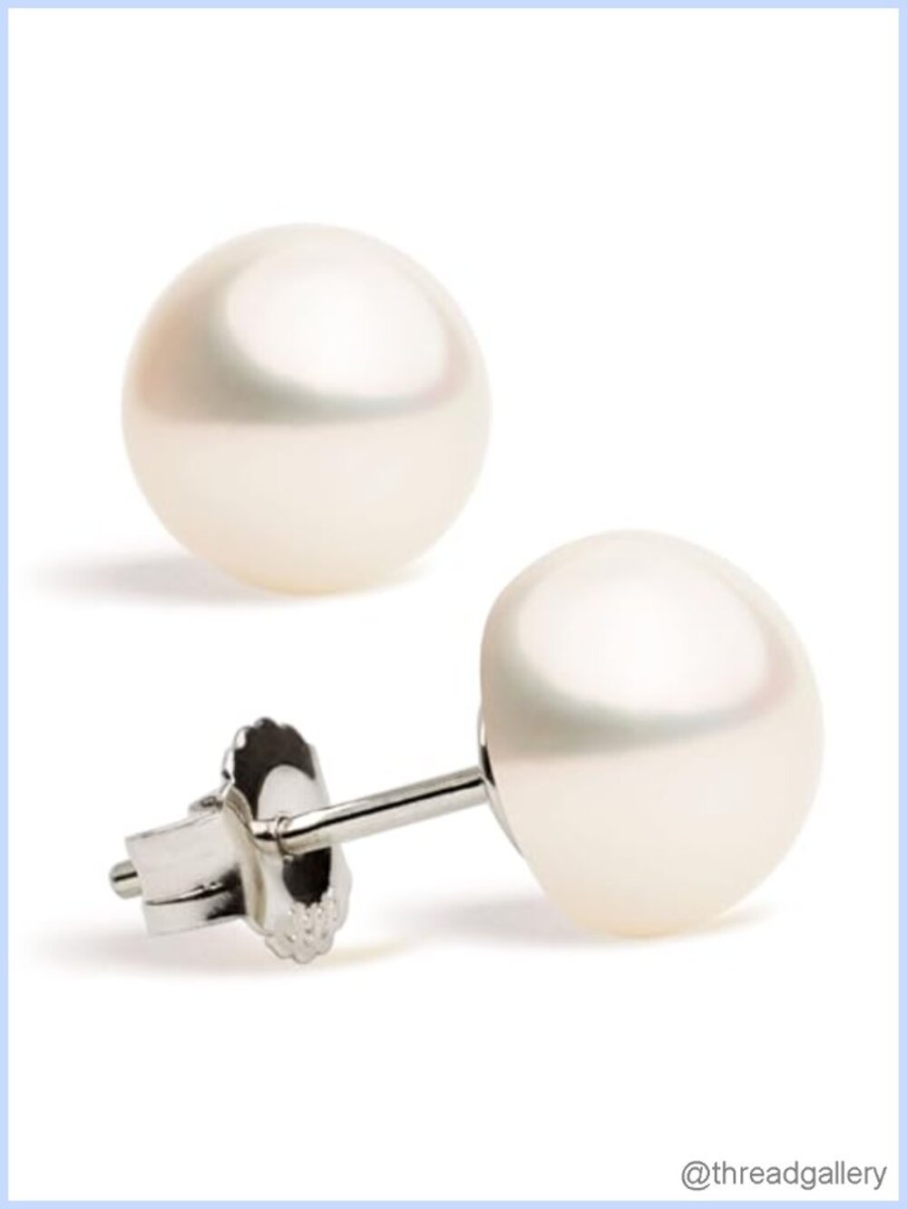 Freshwater Pearl Button Stud Earrings 925 Sterling Silver 10 Sizes